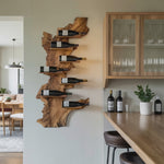 Modern Live Edge Wine Holder For Living Room Furniture Decor