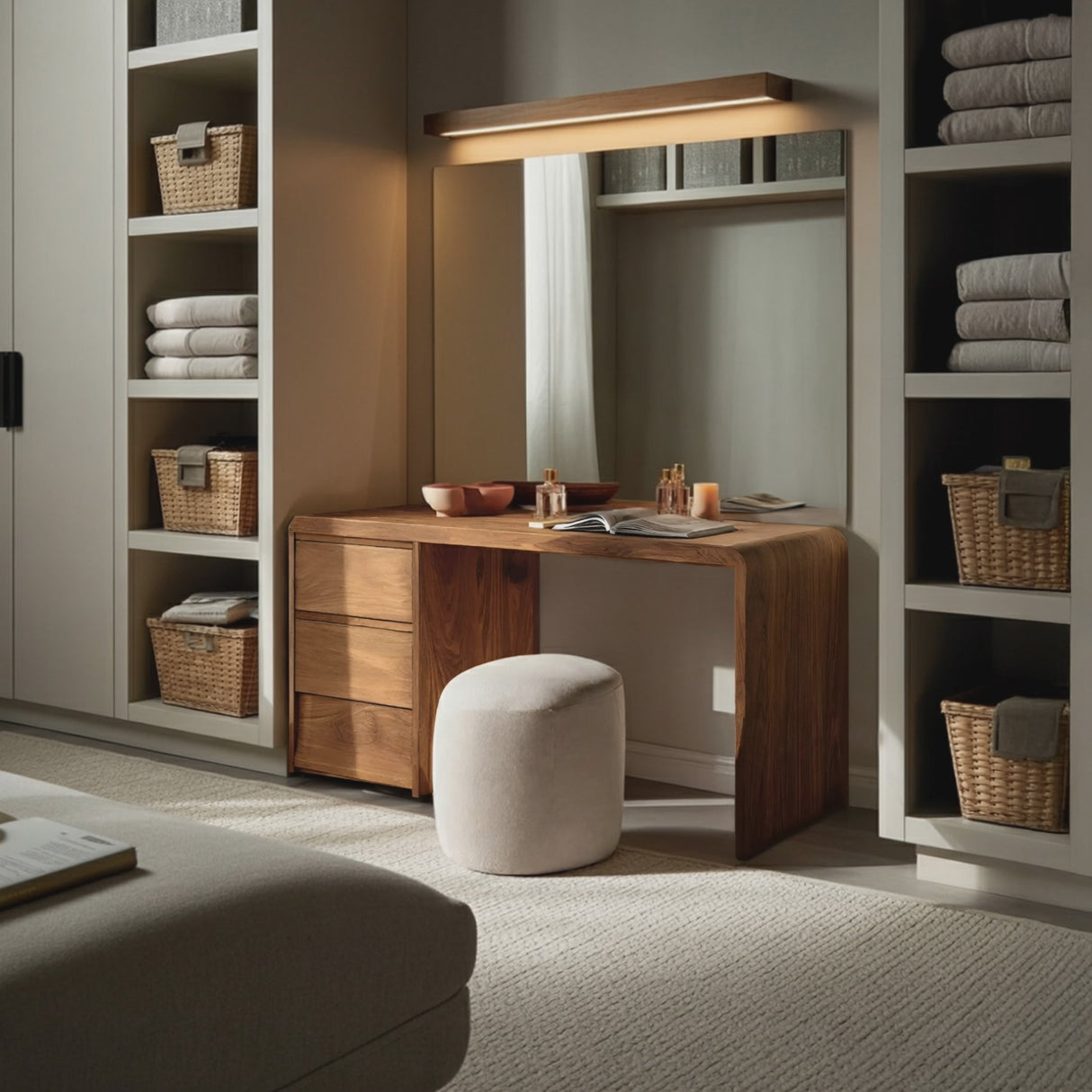 Modern Organic Vanity Table For Bedroom Space