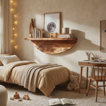 Handcrafted Rustic Wooden Wall Mount Shelf For Entryway Storage
