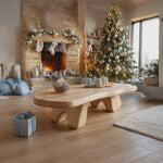 Rustic Wooden Live Edge Coffee Table For Holiday Furniture Decoration