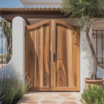 Curved Top Garden Gate Double Entry Door For Villa Courtyard