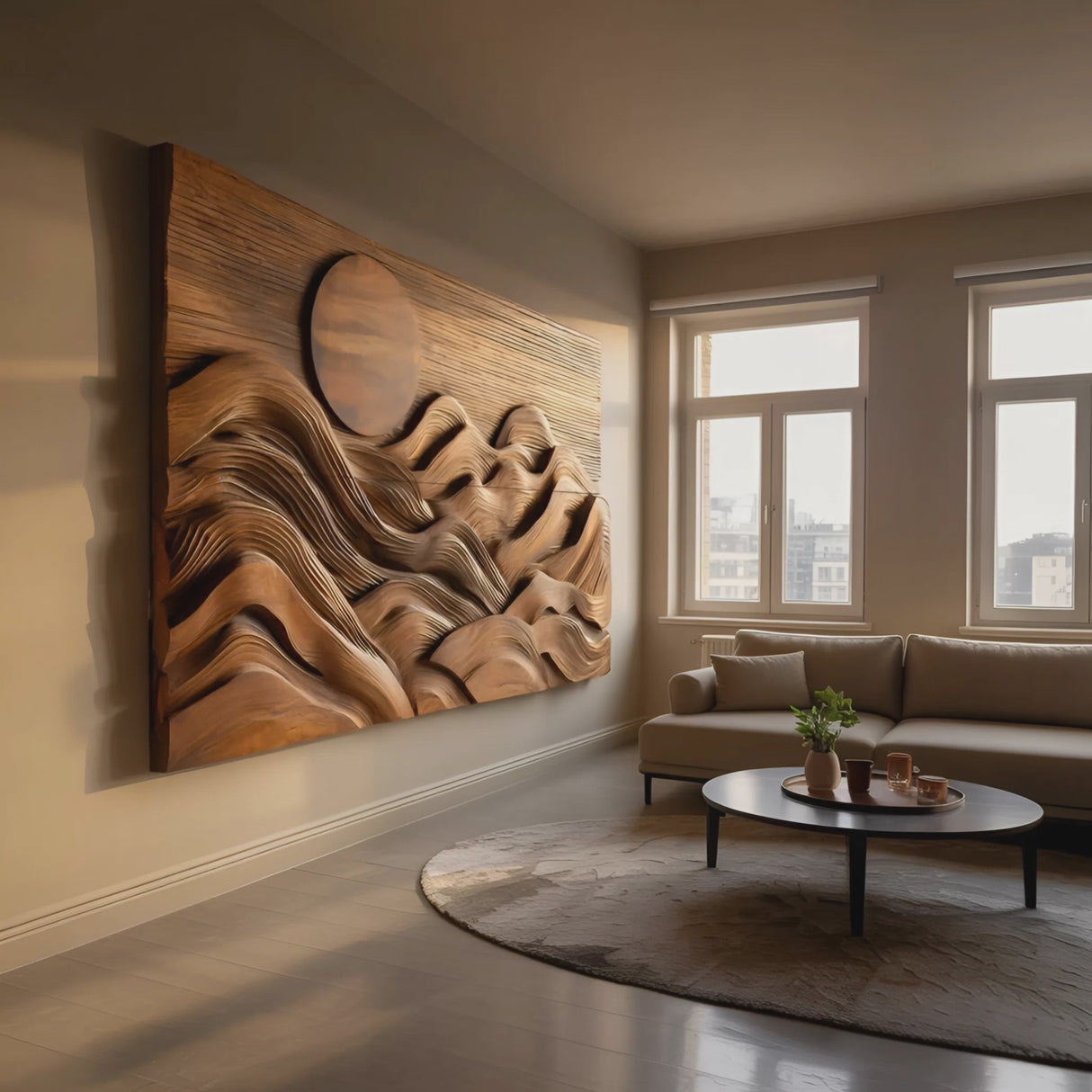 Rustic Mountain Sunrise Wall Decor For Home Interiors