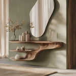 Rustic Solid Wood Vanity For Bedroom Makeup Organization