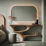 Rustic Live Edge Cosmetic Table For Bedroom Decor Ideas