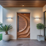 Sculptural Front Door Design For Modern Entryway