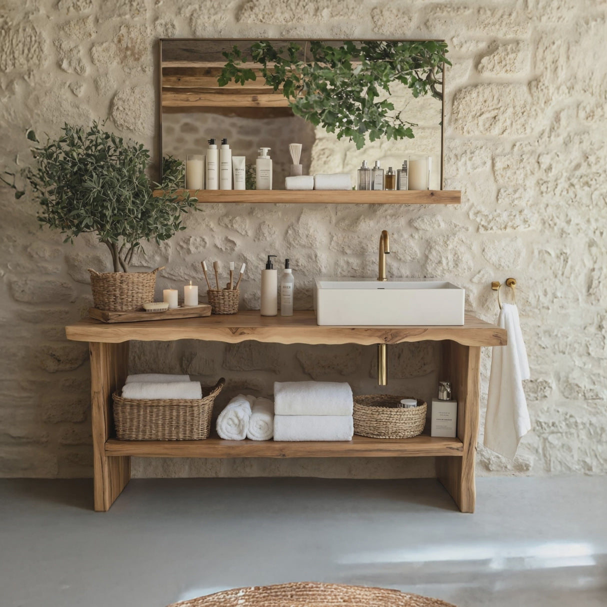 Rustic Live Edge Vanity For Natural Bathroom Vibes