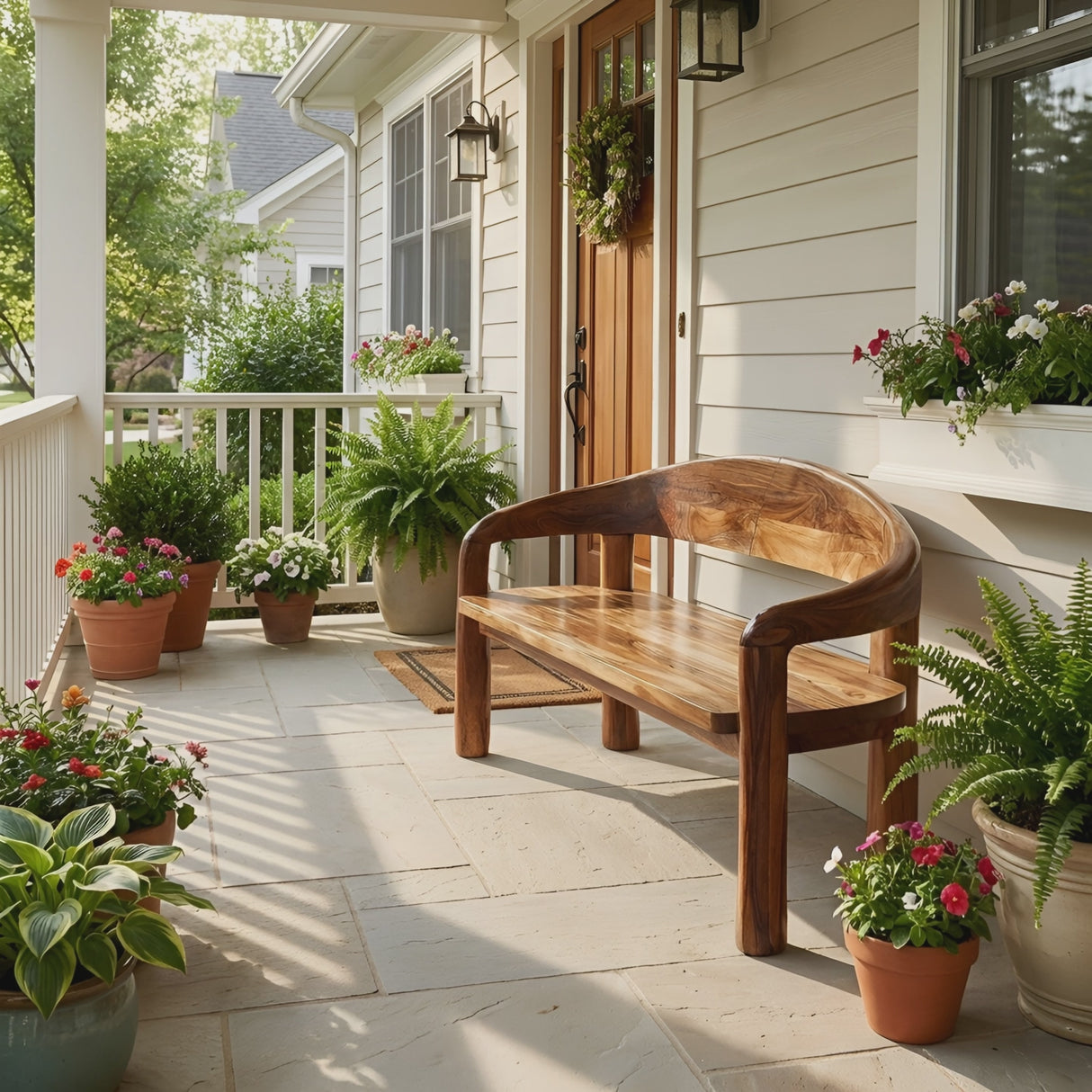 Solid Wood Live Edge Entryway Bench For Modern Interiors