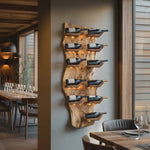 Farmhouse Live Edge Wine Holder For Living Room Furniture