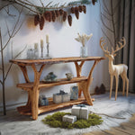 Modern Wooden Live Edge Console Table For Furniture Decor Xmas Collection