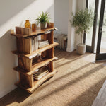 Minimal Wood Bookshelf For Bedroom Storage And Modern Decor