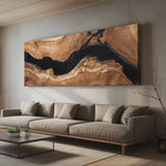 Handcrafted Wooden Rectangular Wall Art For Living Room Decor
