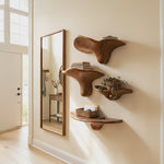 Modern Handcrafted Wooden Mushroom Shelf For Living Room Wall Decor