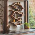 Handcrafted Wooden Rack For Kitchen Spice Organization