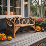 Mid Century Wooden Bench For Outdoor Furniture And Patio Decor