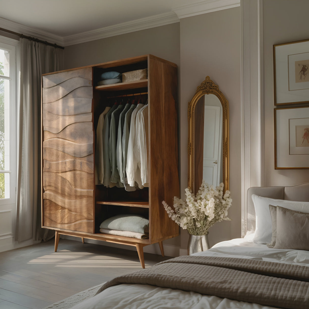 Artistic Sculptural Wardrobe For Bedroom Decor Interior