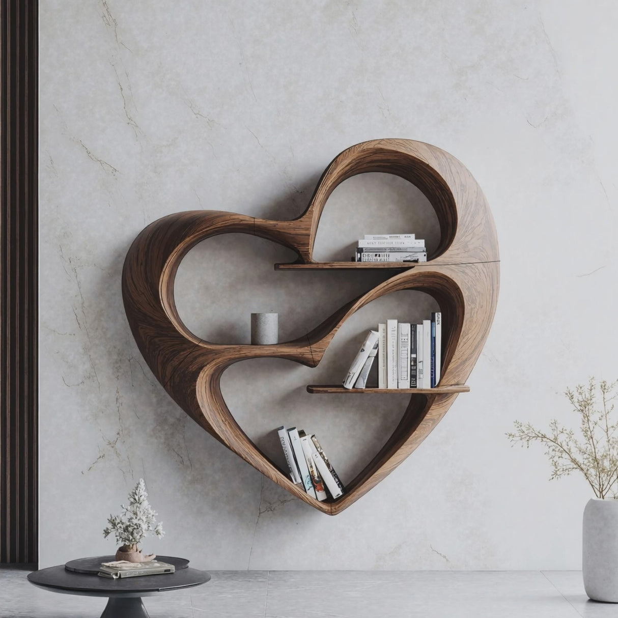 Rustic Live Edge Bookshelf For Cozy Bedroom Appeal