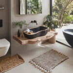 Mid Century Wooden Vessel Sink For Stylish Bathroom Decor