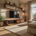Organic Curved TV Cabinet For Modern Home