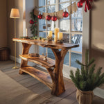 Handcrafted Live Edge Entryway Table For Christmas Bedroom Furniture Decor