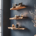 Mid Century Solid Wood Floating Shelf For Bedroom Xmas Decor