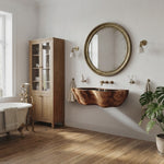 Farmhouse Live Edge Wood Vanity Sink For Natural Furniture Decor