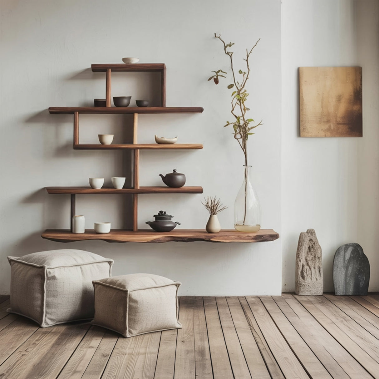 Farmhouse Live Edge Shelf For Bedroom Decor And Storage