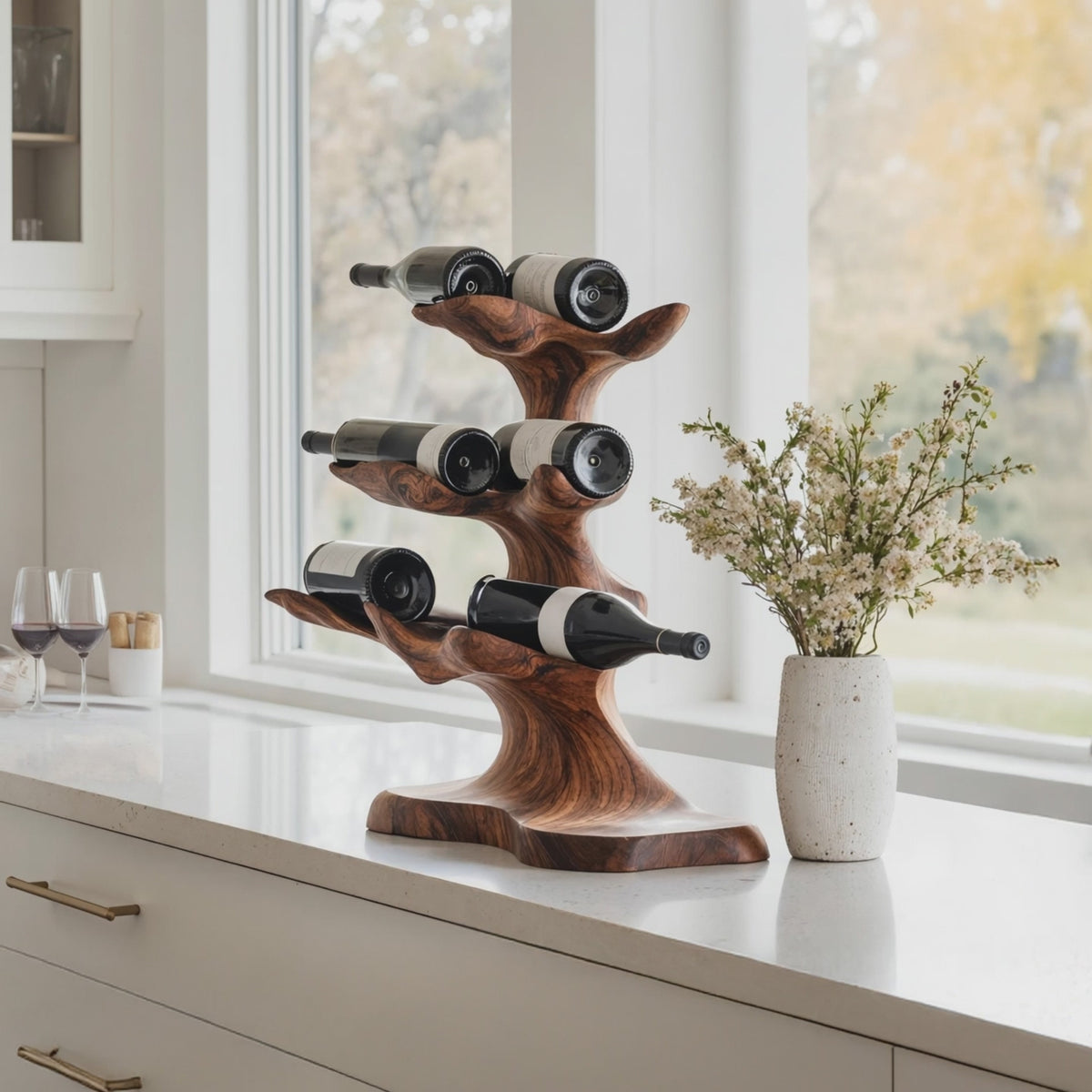 Rustic Wine Rack For Kitchen Decor With Vintage Charm – ET Woodcrafts