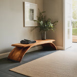 Modern Curved Bench For Hallway Seating