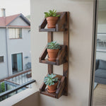 Rustic Wall Mounted Plant Shelf Hanging Planter For Balcony And Patio