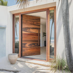 Coastal Pivot Entry Door With Grain Detail For Beach House