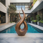 Modern Solid Wood Sculpture Entryway Design Accent Furniture