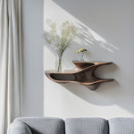 Handcrafted Live Edge Wall Mount Shelf For Living Room