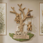 Rustic Bear Family Wall Art For Living Room Nursery Or Entryway