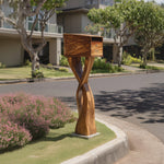 Modern Solid Wood Sculpture Mailbox For Garden Yard Decoration