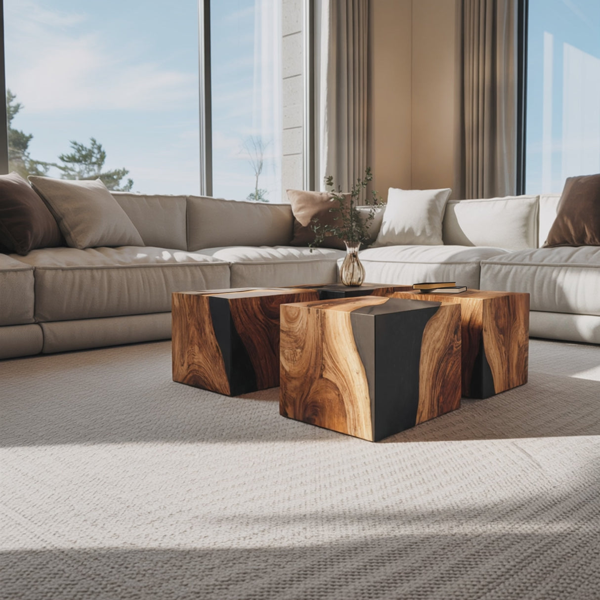Handcrafted Low Coffee Table For Contemporary Interiors