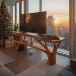 Farmhouse Live Edge TV Stand For Cozy Winter Furniture Decor
