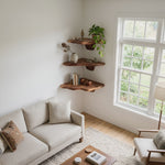 Handcrafted Wooden Live Edge Mushroom Shelf For Modern Furniture Decor