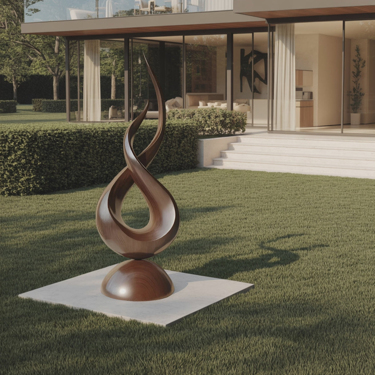 Farmhouse Abstract Sculpture For Garden Outdoor Accent