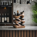 Handcrafted Wine Stand For Kitchen Natural Storage