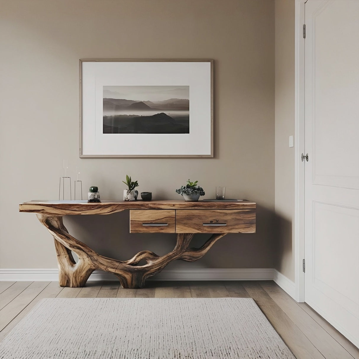 Rustic Wooden Console Table For Furniture Decor Vintage Farmhouse