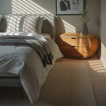 Scandinavian Organic Nightstand With Rounded Form For Bedroom