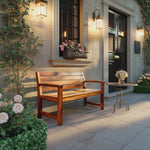 Rustic Outdoor Wood Bench For Natural Landscape