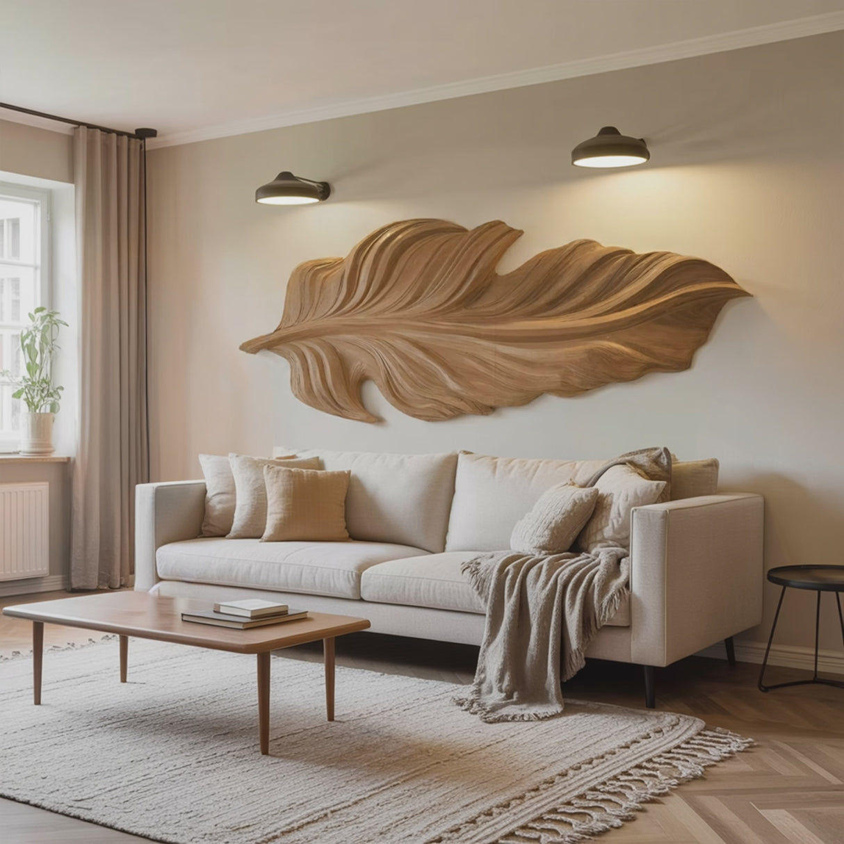 Organic Sculpture Leaf Wall Art For Living Room Or Bedroom