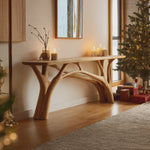 Handcrafted Wooden Live Edge Console Table For Holiday Furniture