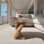 Modern Sculptural Side Table For Living Room Or Bedroom