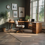 Luxury L Shaped Desk With Drawer For Home Office