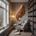 Contemporary Carved Wood Angel Wing Wall Art For Home Decor