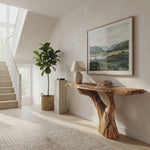 Handcrafted Live Edge Entryway Table Sculptural Solid Wood Furniture Decor