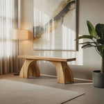 Modern Bench With Arched Leg Design For Entryway