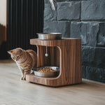 Farmhouse Wooden Feeding Stand For Small Dogs